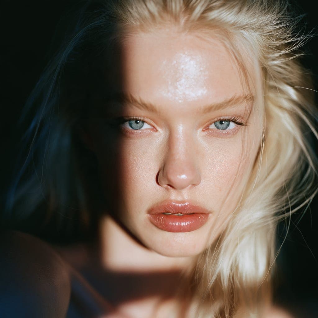 Radiant skin in warm light