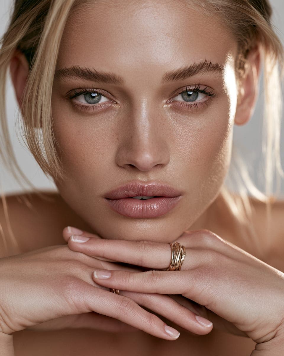 Portrait with balanced, natural lips
