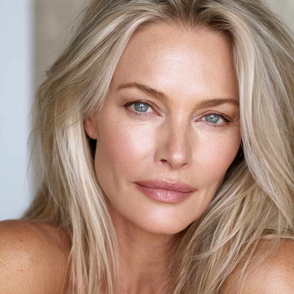 Natural portrait of a woman in her forties